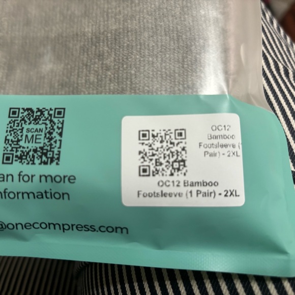 onecompress performance compression bamboo foot sleeves  2xl.  Unisex - Picture 9 of 10